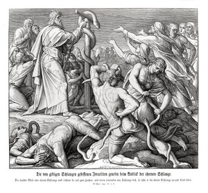 Moses og slangen af messing, 4. Mosebog af Julius Schnorr von Carolsfeld