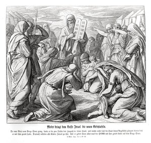 Moses leverer budene, Anden Mosebog af Julius Schnorr von Carolsfeld