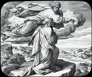 Moses ser på Israels land, det 19. århundrede af Julius Schnorr von Carolsfeld