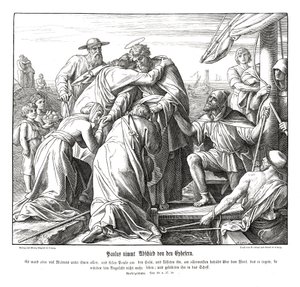 Paulus forlader Efeserne, Apostlenes Gerninger af Julius Schnorr von Carolsfeld