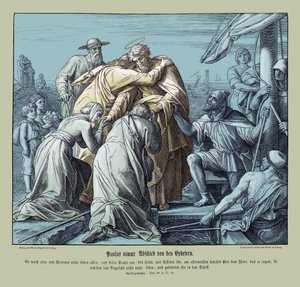 Paulus forlader Efeserne, Apostlenes Gerninger af Julius Schnorr von Carolsfeld