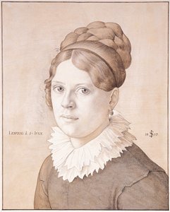 Portræt af Henriette Schnorr von Carolsfeld, 1817 af Julius Schnorr von Carolsfeld