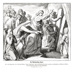 Lazarus opstandelse, Johannesevangeliet af Julius Schnorr von Carolsfeld