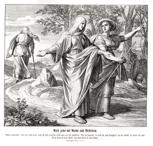 Ruth tager med Noomi til Betlehem, Ruth af Julius Schnorr von Carolsfeld