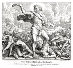 Samson dræber tusind filister, dommere af Julius Schnorr von Carolsfeld
