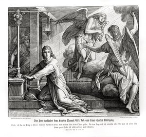 Samuel modtager profetien om Elis død af Julius Schnorr von Carolsfeld