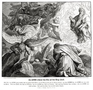Herren viser sig for Elias på Horeb-bjerget af Julius Schnorr von Carolsfeld