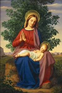 Madonnaen og barnet, 1855 af Julius Schnorr von Carolsfeld