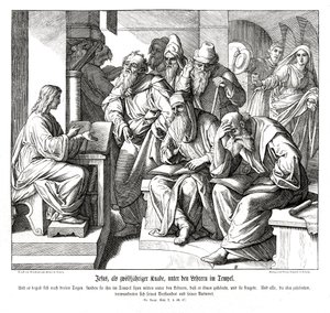 Jesusbarnet i templet, Lukasevangeliet af Julius Schnorr von Carolsfeld