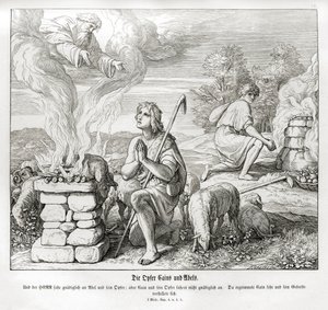Kains og Abels ofre, 1. Mosebog af Julius Schnorr von Carolsfeld