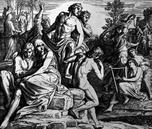 Syntiä tehneet enkelit af Julius Schnorr von Carolsfeld
