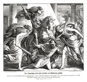 Templets skatkammer er beskyttet, 2 Makkabæer af Julius Schnorr von Carolsfeld