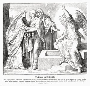 Kvinderne ved Jesu grav, Markusevangeliet af Julius Schnorr von Carolsfeld