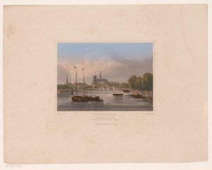 Udsigt over Haarlem Haarlem set fra Noorder-Sparen (titel på objekt) af Julius Umbach