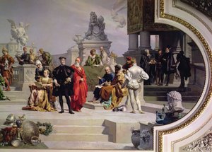 Patronage of the Arts by House of Habsburg: venstre del af et loftmaleri, 1891 (se også 70755 og 70756)
