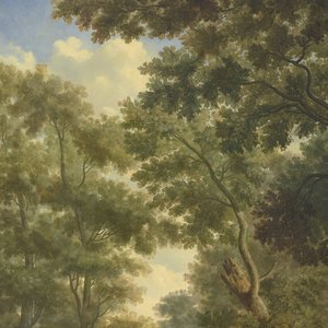 Arcadian Landscape, et af en serie på ti vægmalerier i havestuen i stueetagen i Amsterdam-huset Herengracht 524 af Jurriaan Andriessen