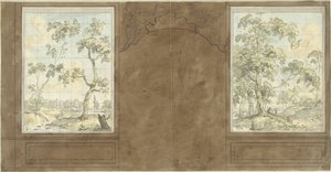 Udkast til væggen i salen hos Jan de Groot, Keizersgracht 187