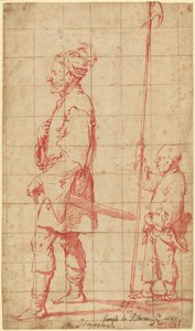 En potentat ledsaget af sin hellebardbærer af Jusepe de Ribera