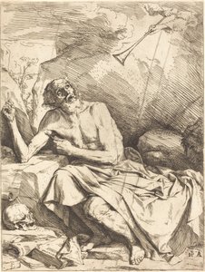 Sankt Hieronymus, der hører den sidste doms trompet af Jusepe de Ribera