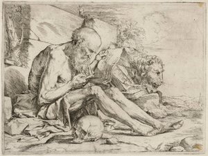 Den læsende Sankt Hieronymus af Jusepe de Ribera