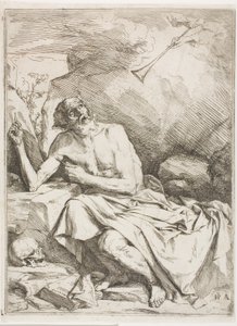Sankt Jerome, der hører den sidste doms trompet af Jusepe de Ribera