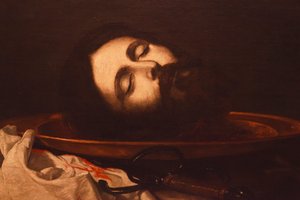 Johannes Døberens hoved (detaljer) af Jusepe de Ribera