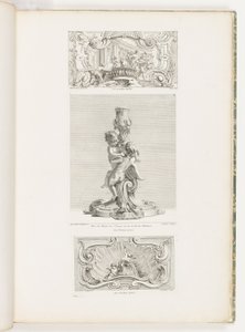 Ornament Panel skildrer bortførelsen af Hélène, pl. 24 i Oeuvre af Juste Aurèle Meissonnier