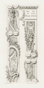 Design af grænsefragmenter af Juste Aurèle Meissonnier