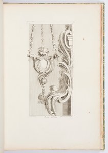 Kirkelampe, plade 83, fra Oeuvres de Juste-Aurèle Meissonnier (værker af Juste-Aurèle Meissonnier) af Juste Aurèle Meissonnier