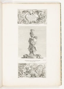 Ornaments Books Opfundet og tegnet af J.A. Meissonnier Arkitekt, tegner for soveværelset og kabinettet DU ROI, pl. 20 i værker af Juste-Aurèle Meissonnier