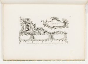 En del af Ornamenteringen fra 1733 -kronologien (Det Gamle Testamente) for kongen], pl. 35 i arbejde af Juste Aurele Meissonnier af Juste Aurèle Meissonnier