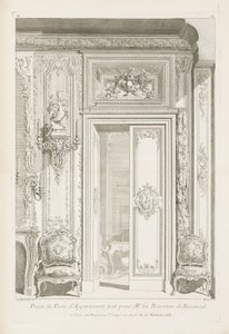Apartment Door Project lavet til M.e la Baronne de Bezenval.; Dørprojekt til Madame de