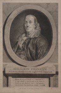 Benjamin Franklin, 1779. af Justus Chevillet