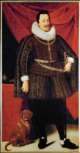 Kejser Ferdinand II, gift med Maria Anna af Bayern og Eleonore Gonzaga ... (olie på lærred) af Justus Sustermans