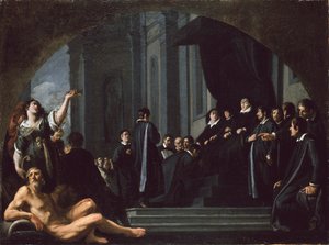 Senatorerne i Firenze sværger troskab til Ferdinando II de