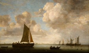 Fjernsyn over den hollandske kyst, 1660. af Justus Verwer