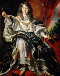 Ludvig XIV, konge af Frankrig 1638-1715 i sine kroningsdragter
