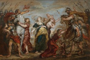 Romernes og sabinernes forsoning, ca. 1655-1656.
