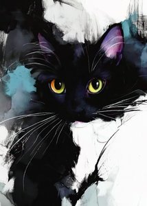 Pastelmaleri af en kat (16)