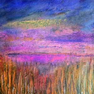 Purple Sunset Marsh af Justyna Jaszke