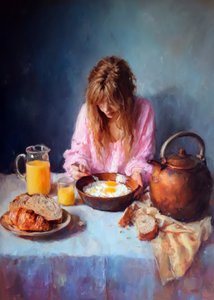 En rolig morgen med morgenmad af Justyna Jaszke