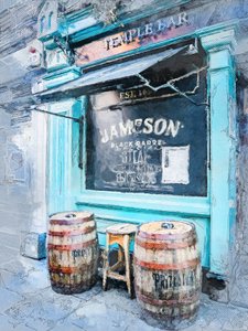 Indgang til Rustic Blue Bar af Justyna Jaszke