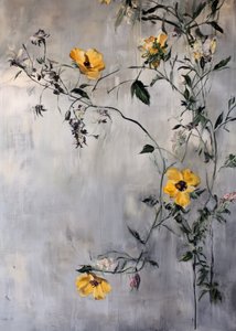 Hængende gule blomster af Justyna Jaszke