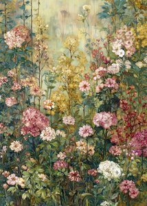 Farverig blomsterhave af Justyna Jaszke