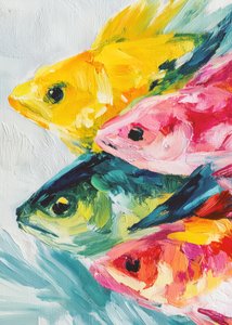 Livlige, svømmende fisk