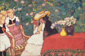 Kvinde med tre piger, ca. 1909