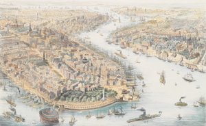 New-York Fra sydvest, ca. 1852. af K. Th. Westermann