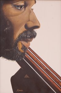 Base Player IV, 2007 (olie og akryl på lærred) af Kaaria Mucherera
