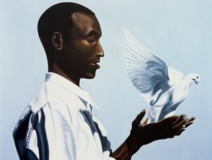 Be Free Three (olie & akryl på lærred) af Kaaria Mucherera