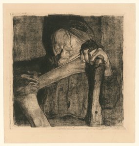 Under hamringen (blad 3 fra »Bauernkrieg«, 5. udgave) af Käthe Kollwitz